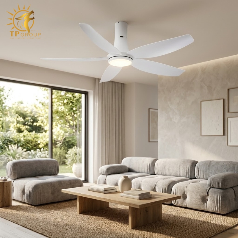 Quạt Trần Đèn Hiện Đại TPG301 – Sắc Trắng Tinh Khôi Cho Không Gian Sống Tối Giản