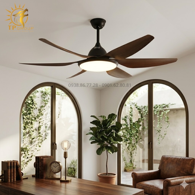 Quạt Trần Đèn Cao Cấp TPG118 29 Quạt Trần Đèn Cao Cấp TPG118 – Tuyệt Tác Cánh Gỗ Nâng Tầm Không Gian Sống Thượng Lưu