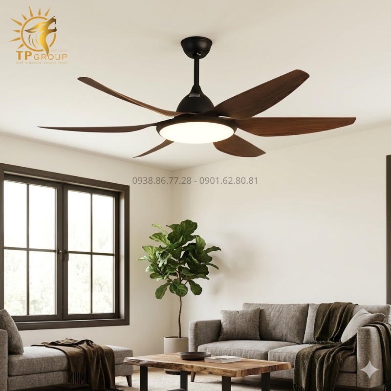 Quạt Trần Đèn Cao Cấp TPG118 30 Quạt Trần Đèn Cao Cấp TPG118 – Tuyệt Tác Cánh Gỗ Nâng Tầm Không Gian Sống Thượng Lưu