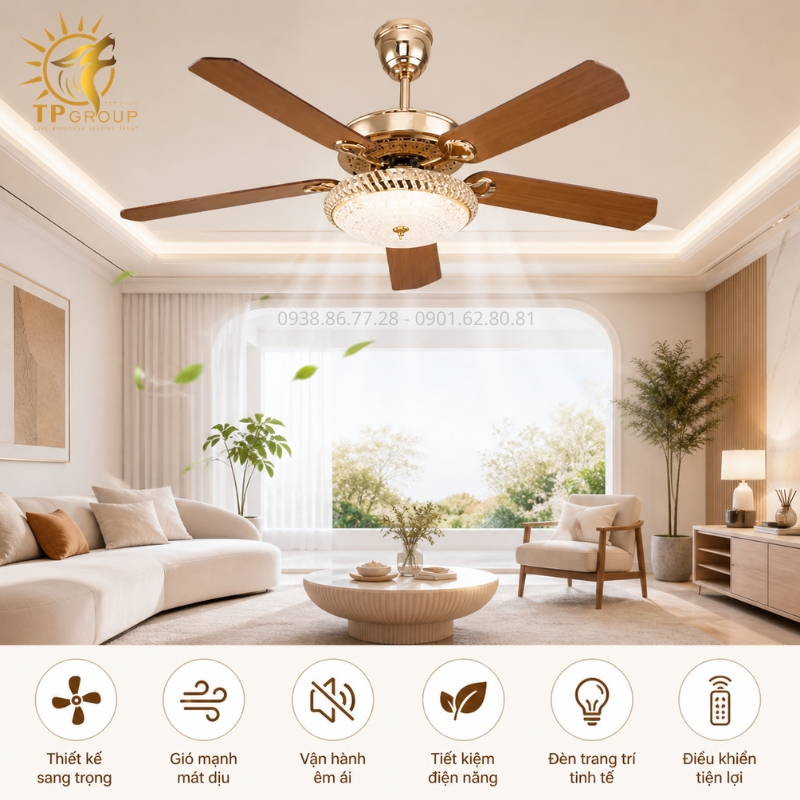Bản Giao Hưởng Của Ánh Sáng Và Gió Khi Sở Hữu Quạt Trần TPG-8899