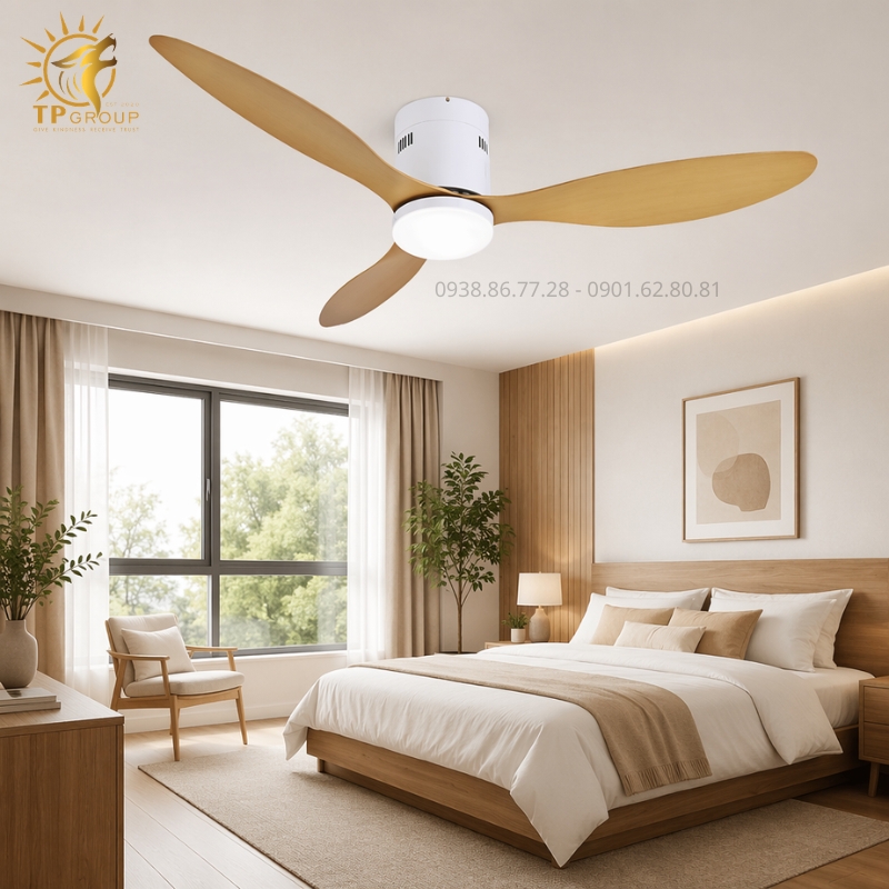 Quạt Trần Đèn Cánh Gỗ Cao Cấp TPG-419 – Bản Giao Hưởng Của Ánh Sáng Và Gió Tự Nhiên 9 Quạt Trần Đèn Cánh Gỗ Cao Cấp TPG-419 – Bản Giao Hưởng Của Ánh Sáng Và Gió Tự Nhiên