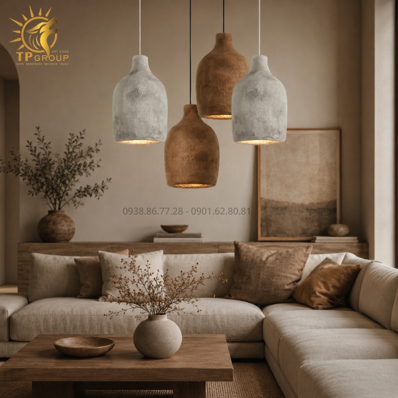 Đèn Thả Trần Wabi-sabi TPG-T051: Nét Đẹp Nguyên Bản Từ Sự Không Hoàn Hảo Cho Không Gian An Yên