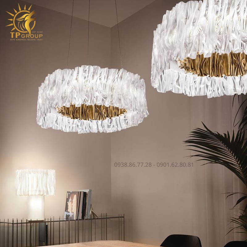 Đèn Chùm Phòng Khách Hiện Đại TPG-L046 37 Đèn Chùm Phòng Khách Hiện Đại TPG-L046: Dải Băng Tinh Thể Khơi Nguồn Cảm XÚc Thượng Lưu