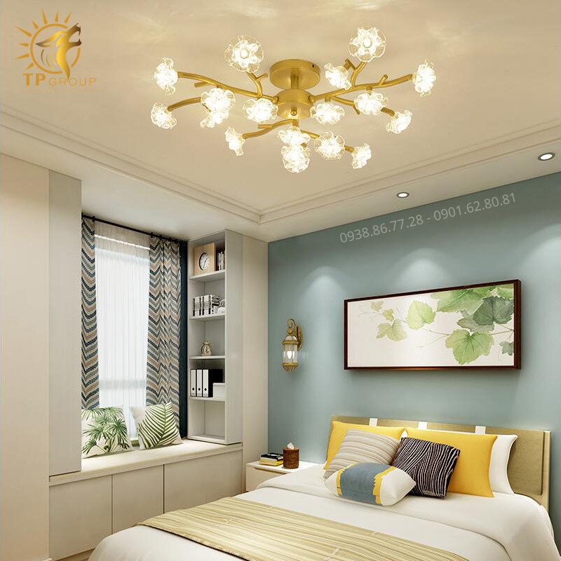 Đèn Ốp Trần Hiện Đại Bắc Âu TPG-D982 35 Đèn Ốp Trần Hiện Đại Bắc Âu TPG-D982: Vườn Hoa Pha Lê Thắp Sáng Hào Quang Tinh Tế Cho Trần Nhà