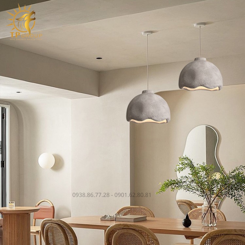 Đèn Thả Trần Wabi-Sabi TPG-DT050 5 Đèn Thả Trần Wabi-sabi TPG-T050: Vẻ Đẹp Nguyên Bản Từ Đường Cong Lượn Sóng Nâng Tầm Không Gian Thiền Định