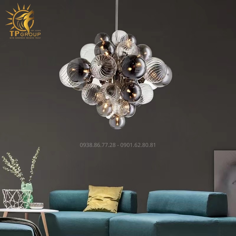 Đèn Chùm Phòng Khách Hiện Đại TPG-T079: Bản Khúc Bong Bóng Nghệ Thuật Phong Cách Bắc Âu