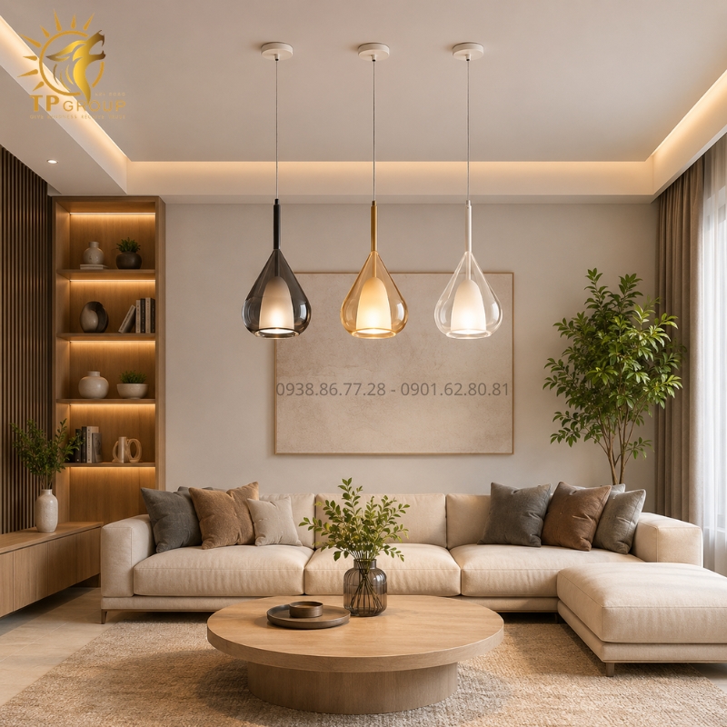 Đèn Thả Trần Hiện Đại Phong Cách Bắc Âu TPG-BTT53: Giọt Nước Tinh Khôi Thắp Sáng Không Gian