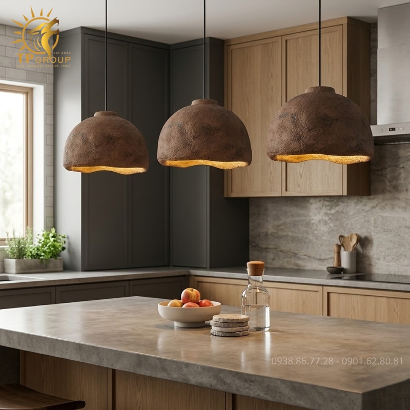 Đèn Thả Trần Wabi-Sabi TPG-DT050 34 Đèn Thả Trần Wabi-sabi TPG-T050: Vẻ Đẹp Nguyên Bản Từ Đường Cong Lượn Sóng Nâng Tầm Không Gian Thiền Định