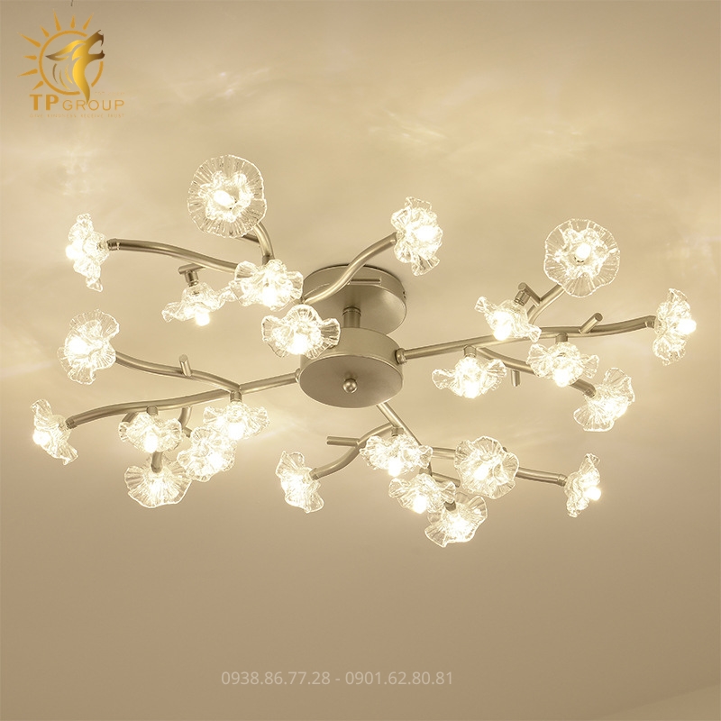 Đèn Ốp Trần Hiện Đại Bắc Âu TPG-D982 34 Đèn Ốp Trần Hiện Đại Bắc Âu TPG-D982: Vườn Hoa Pha Lê Thắp Sáng Hào Quang Tinh Tế Cho Trần Nhà