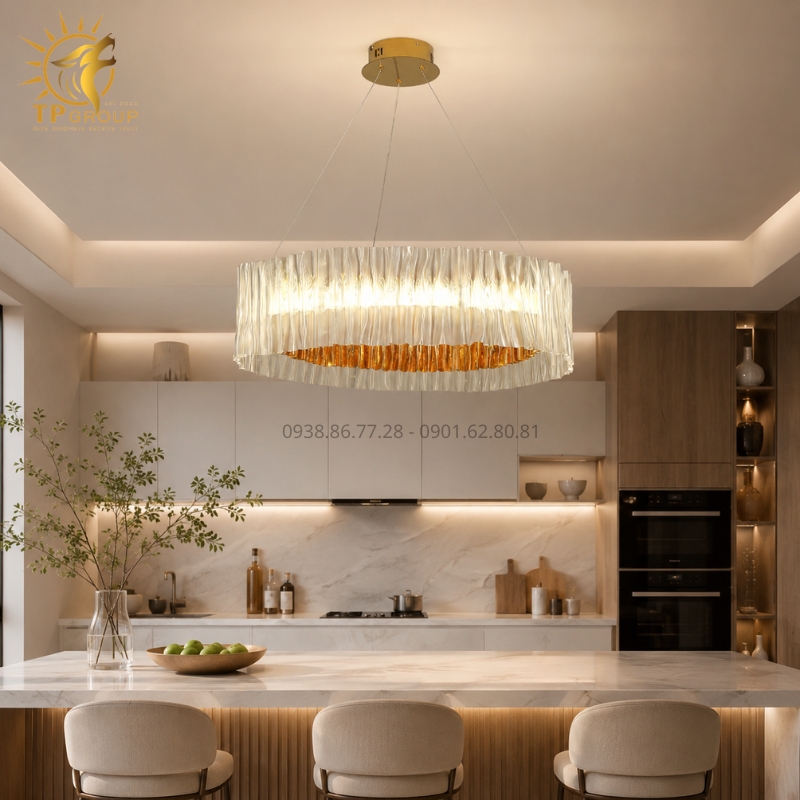Đèn Chùm Phòng Khách Hiện Đại TPG-L046: Dải Băng Tinh Thể Khơi Nguồn Cảm XÚc Thượng Lưu