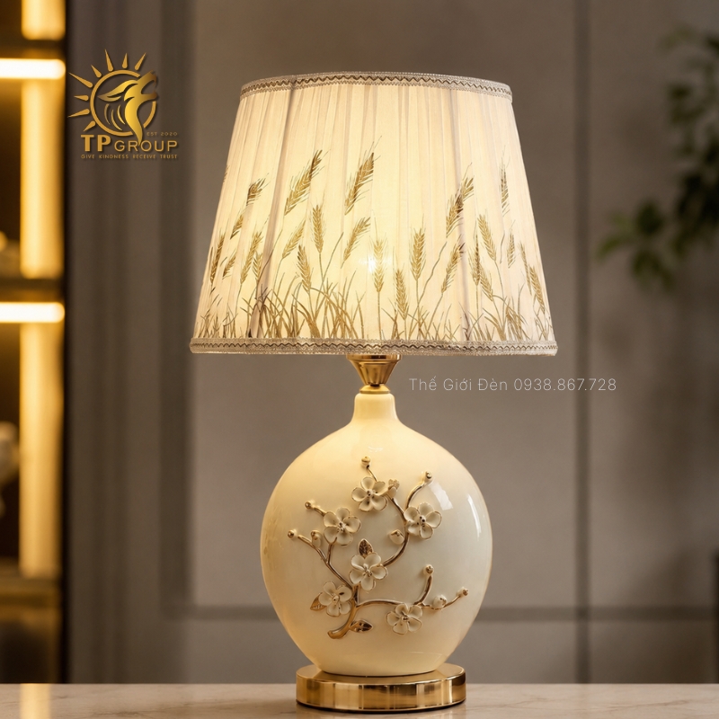 Đèn Bàn Gốm Sứ Bắc Âu TPG-DB825
