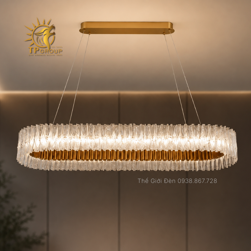 Đèn Chùm Pha Lê Hiện Đại TPG-DC047 Phù hợp bàn ăn bàn đảo