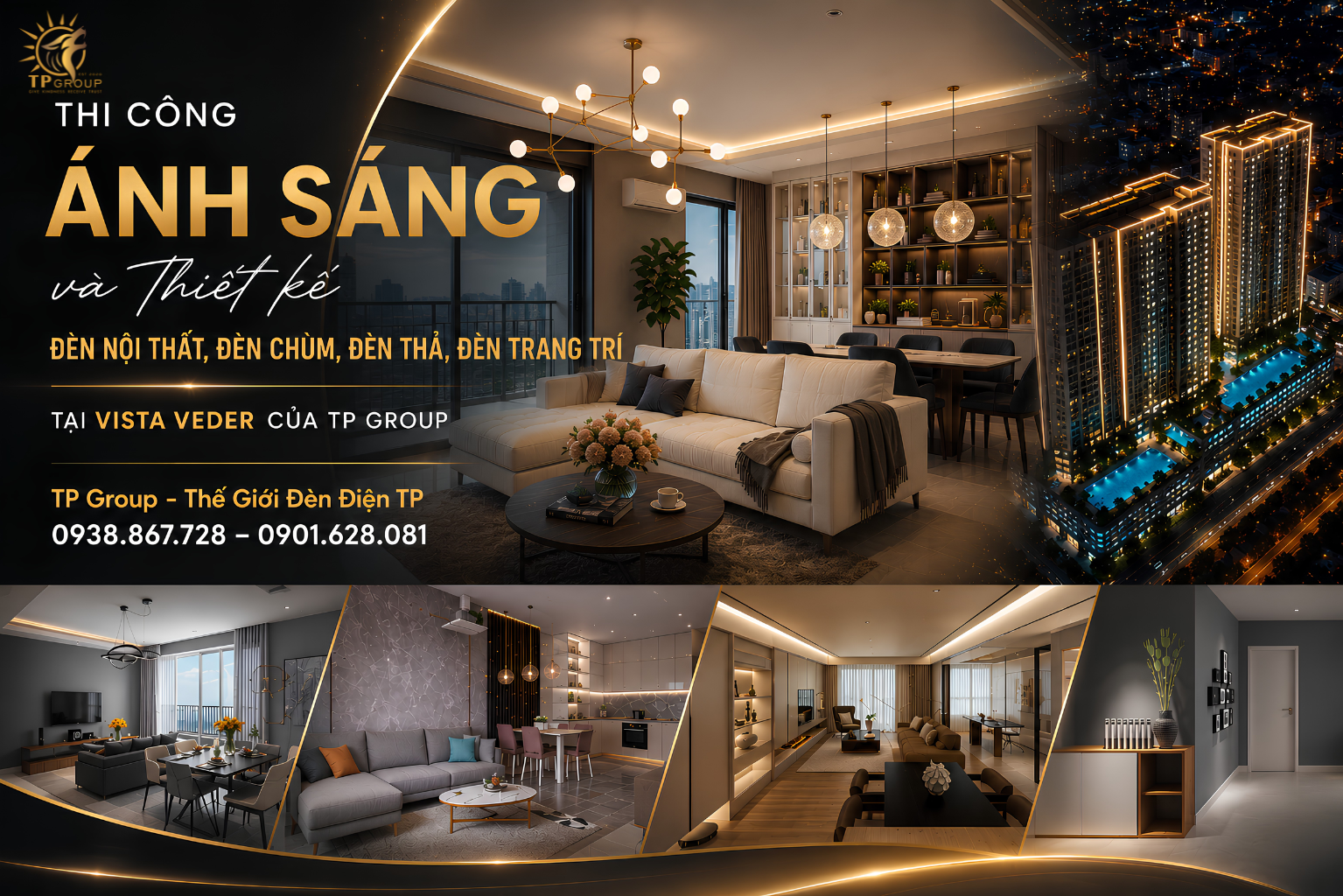 Thi Công Đèn Nội Thất Căn Hộ