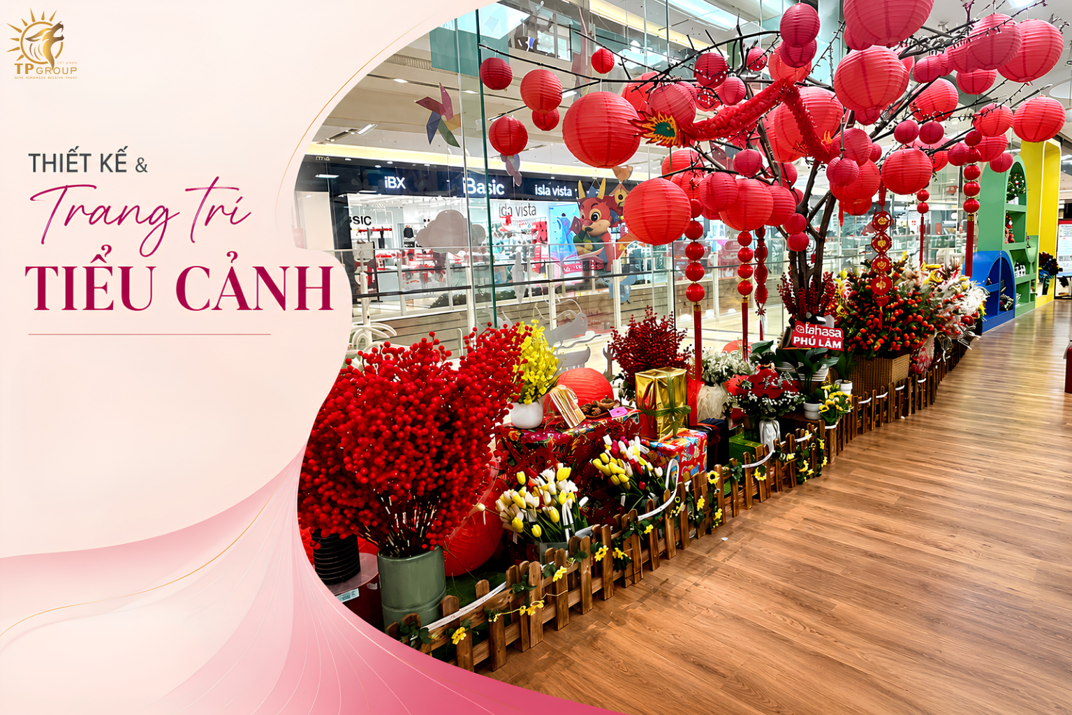 Các mảng thi công tiểu cảnh sự kiện liên hoàn giúp duy trì nhiệt độ truyền thông cho toàn bộ không gian.