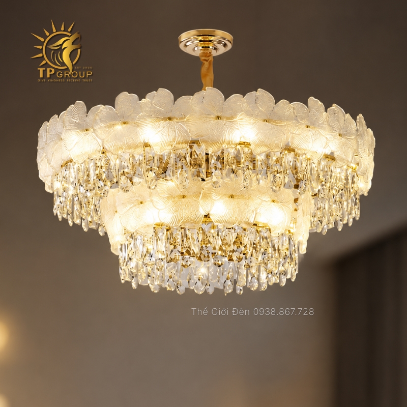 Đèn Chùm Hoa Pha Lê Cao Cấp TPG-DC784