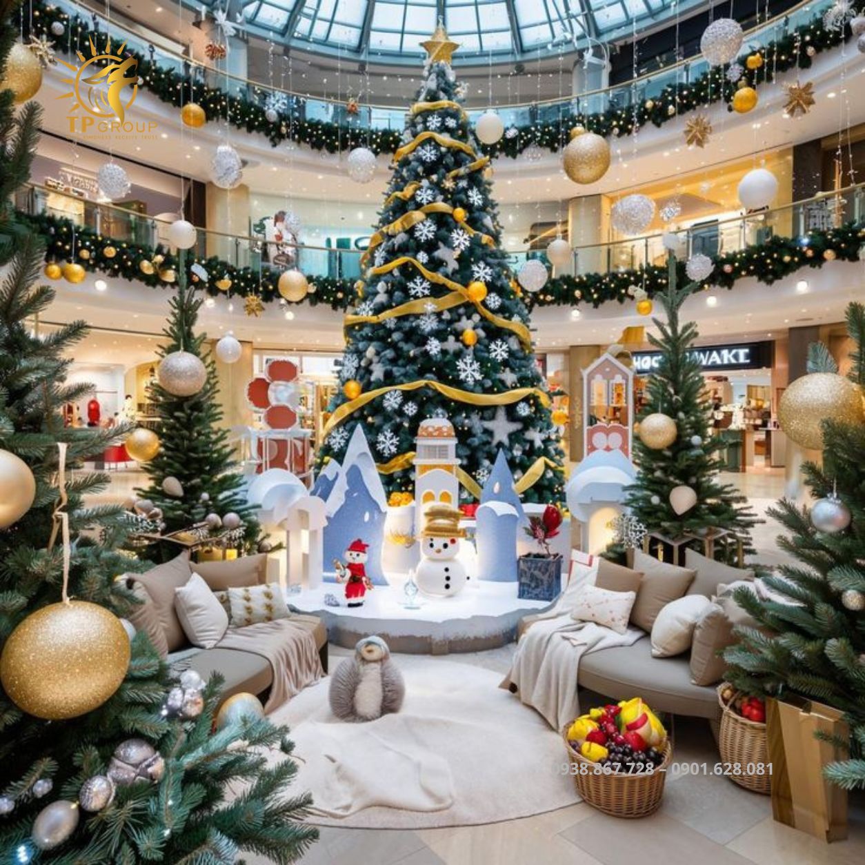 thi cong trang tri noel