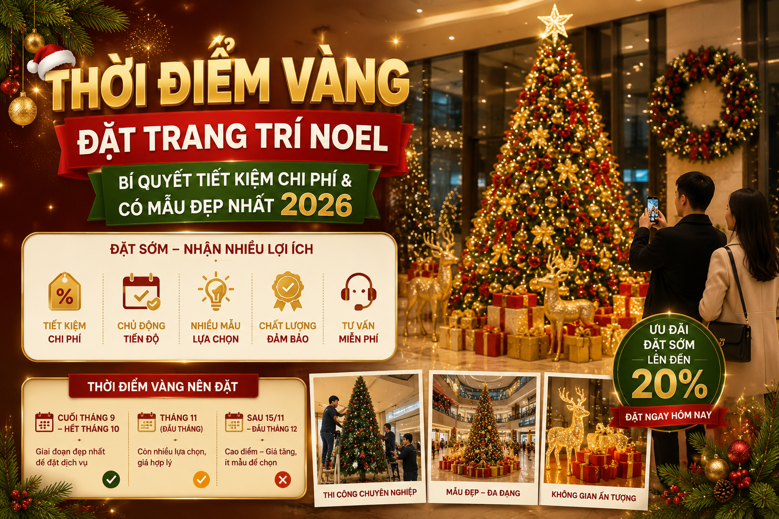 thoi diem vang dat trang tri noel tot nhat