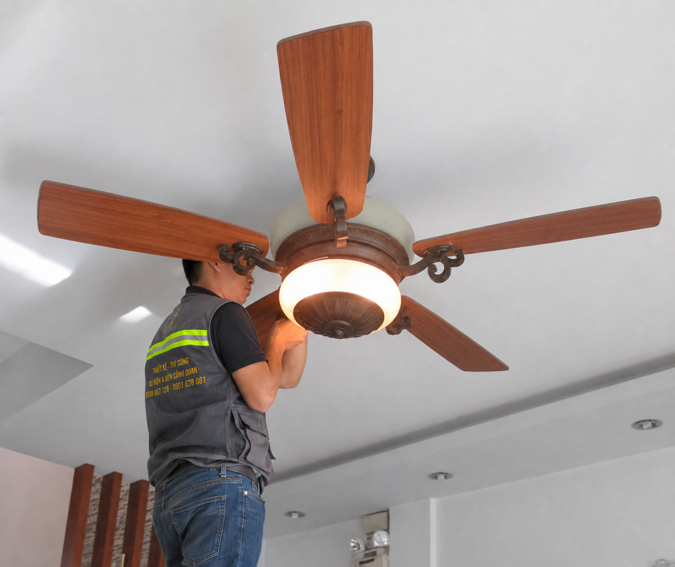 Thi công lắp đặt quạt trần TPgroup
