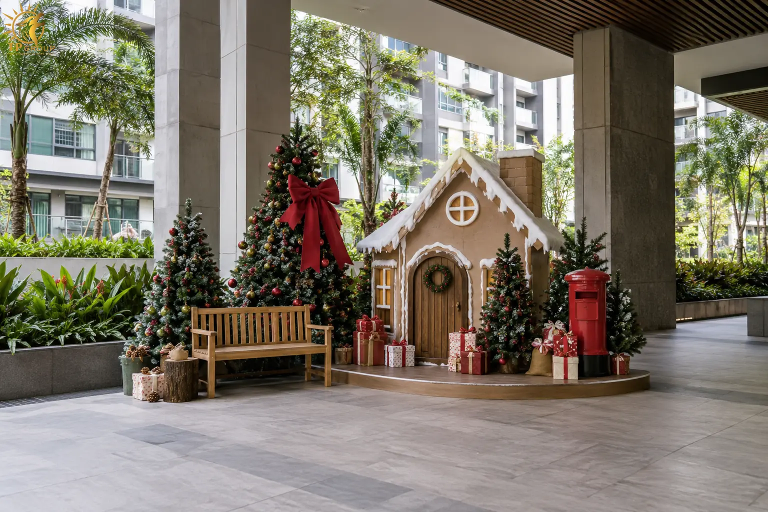 Trang Trí Noel Tòa Nhà -Thi Công Mặt Tiền & 10 Ý Tưởng 4 11