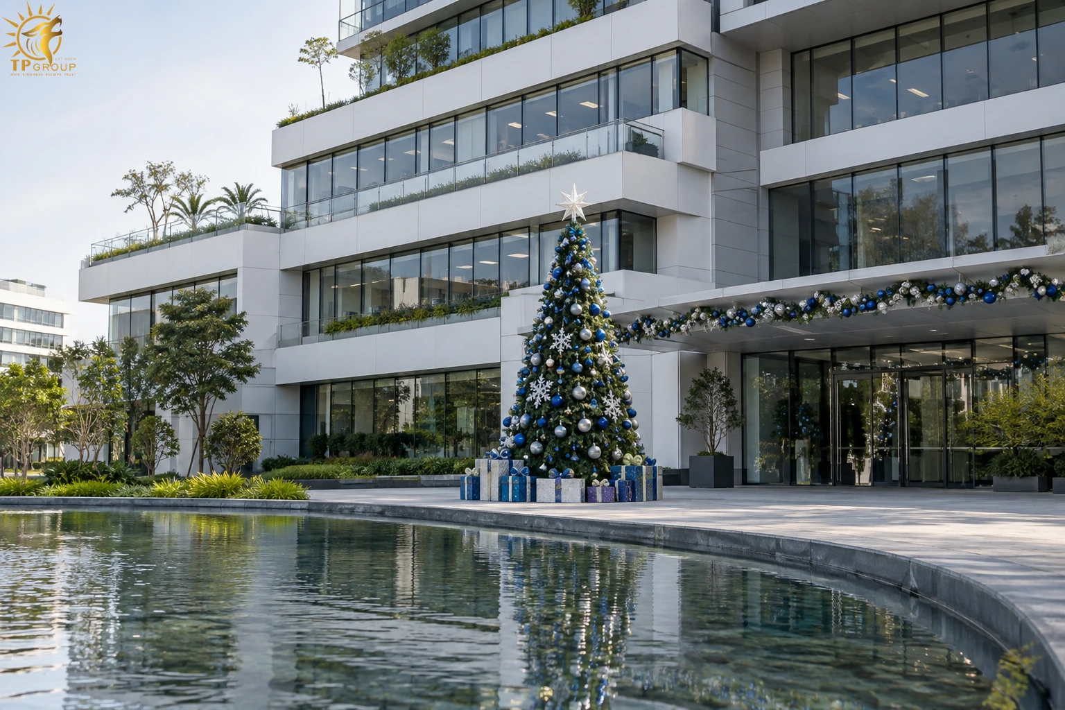Trang Trí Noel Tòa Nhà -Thi Công Mặt Tiền & 10 Ý Tưởng 9 2 1