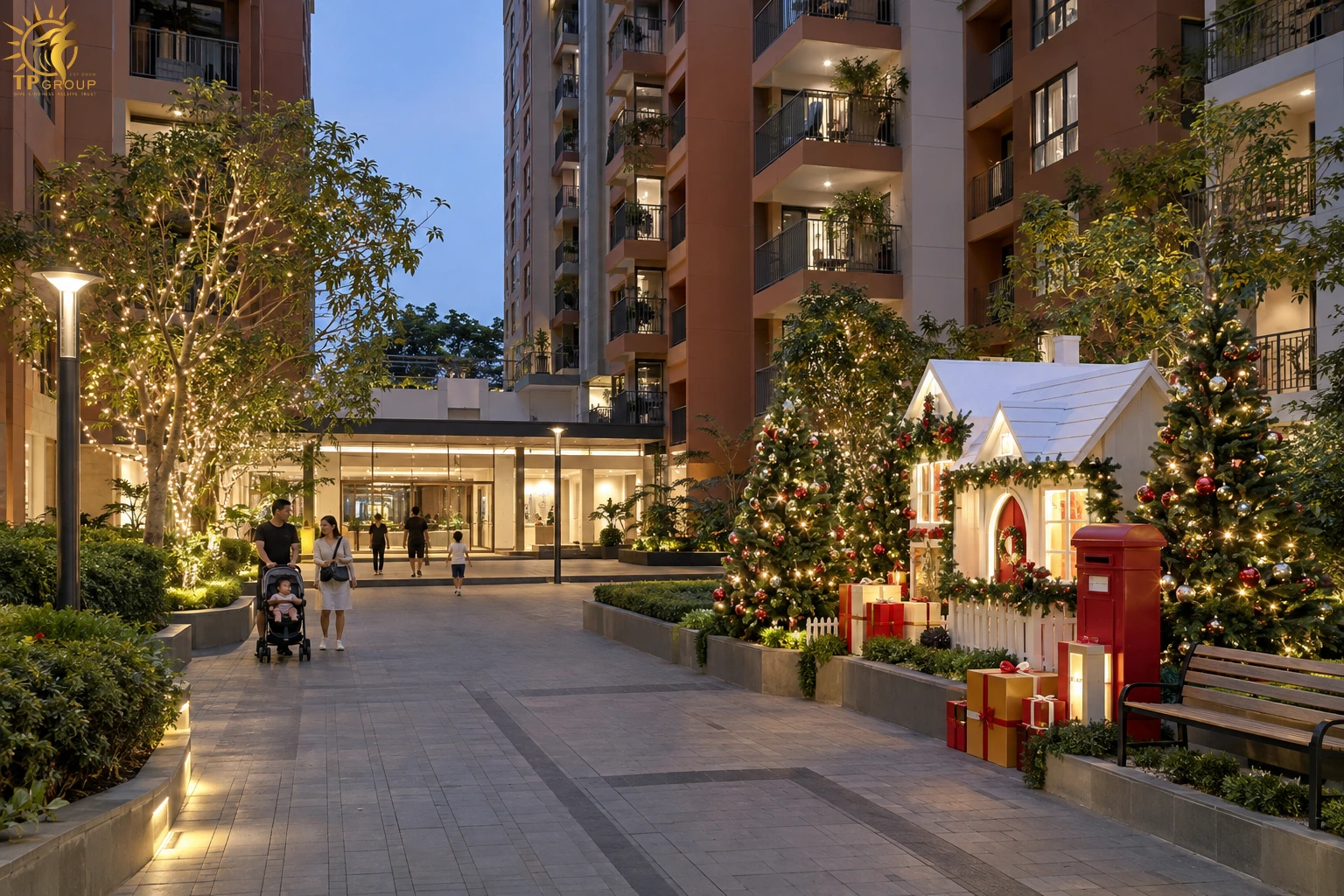 Trang Trí Noel Tòa Nhà -Thi Công Mặt Tiền & 10 Ý Tưởng 11 4